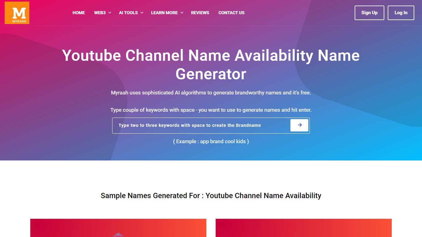 Youtube Channel Name Availability Name Generator - Myraah